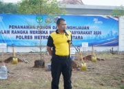 Sambut HUT Ke-81 RI, Polres Metro Jakarta Utara Tanam Pohon Bersama Forkopimko di Kawasan JIS