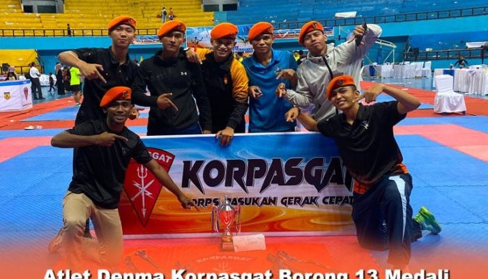 Atlet Denma Korpasgat Borong 13 Medali Raih Juara Umum III TNI-Polri