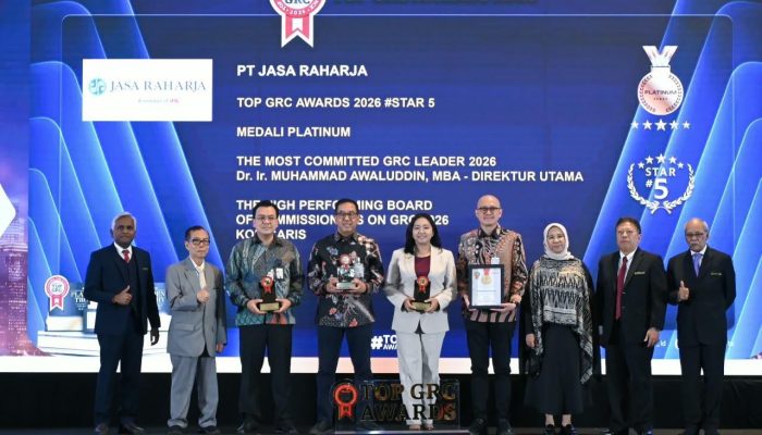 Konsisten Terapkan GRC, Jasa Raharja Raih Empat Penghargaan di Ajang TOP GRC Awards 2026