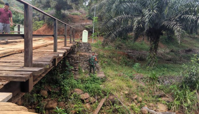 Jembatan Penghubung Desa Suka Mulya–Marga Jaya Segera Dibangun Kodim 0423/Bengkulu Utara