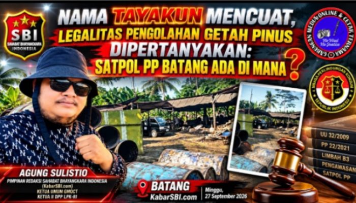 Nama Tayakun Mencuat, Legalitas Pengolahan Getah Pinus Dipertanyakan: Satpol PP Batang Ada di Mana?
