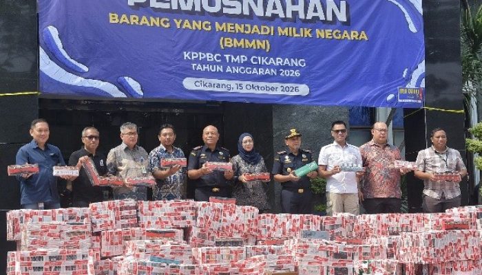 Bea Cukai Cikarang Musnahkan Barang Ilegal Senilai Rp.15,5 Miliar