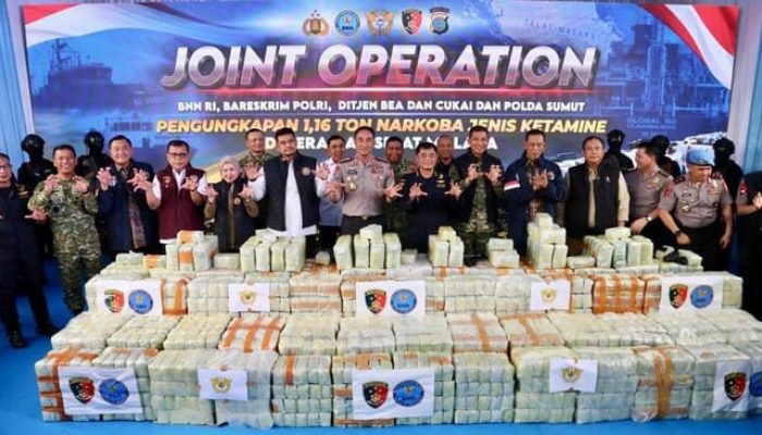 Polri Gagalkan Penyelundupan 1 Ton Ketamin, Cegah Kerugian Negara Rp. 116 T
