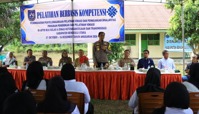Lewat Program POLIRAN, Polres Bengkulu Utara Dukung Pelatihan Kompetensi 96 Pencari Kerja di UPTD BLK