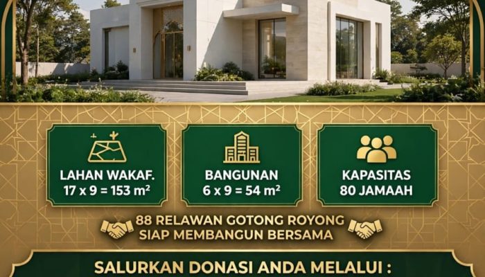 JANGAN LEWATKAN KESEMPATAN BERAMAL JARIYAH, MUSHOLA AL-HIDAYAH MARGAWANGI BUKA DONASI