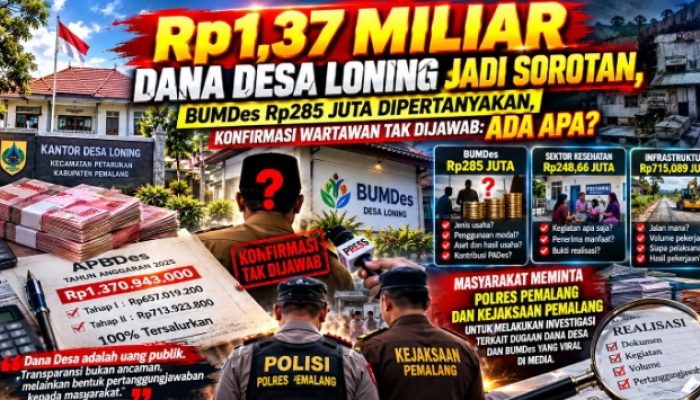 Dana Desa Loning Rp. 1,37 Miliar Disorot, Warga Desak Inspektorat dan Aparat Hukum Turun Tangan