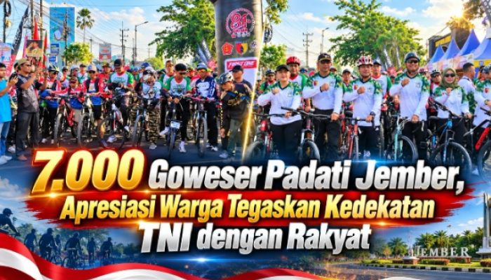 Peringati HUT ke-81 TNI, Ribuan Peserta Padati Gowes Makodim 0824/Jember